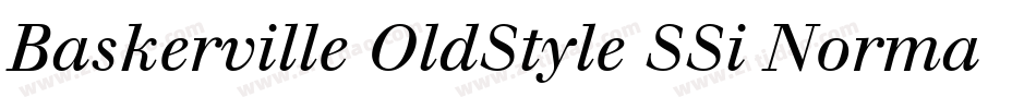 Baskerville OldStyle SSi Normal字体转换